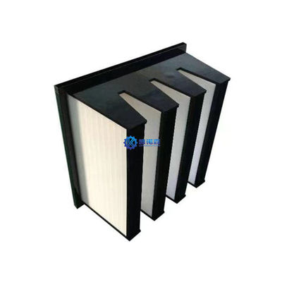 99.99% V Bank Industrial Air Filter 520*520*60mm All Metal Frame