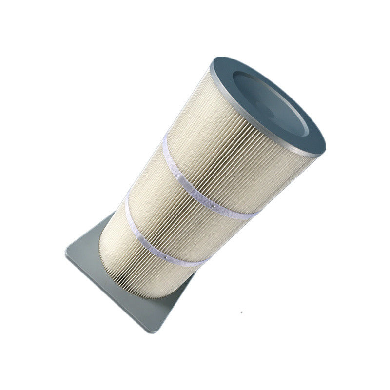 Top Square Flange Polyester Cylindrical Air Filter P031790 P031791 P031792