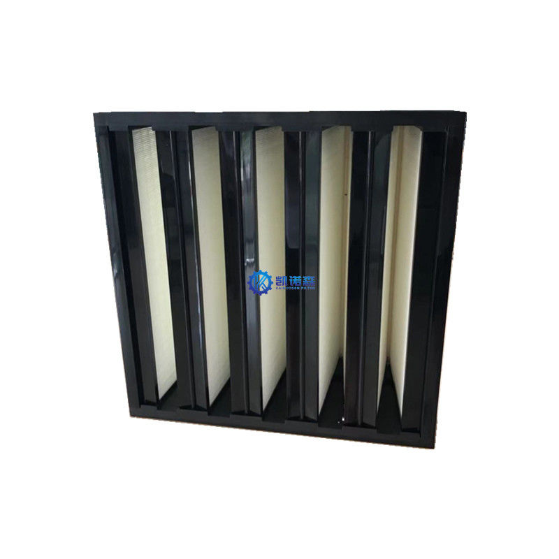 99.99% V Bank Industrial Air Filter 520*520*60mm All Metal Frame