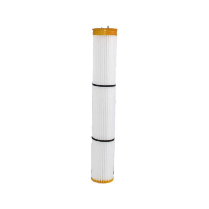 White Polyester Pleated Bag Dust Collector Filter Cartridge 20cm-350cm Height